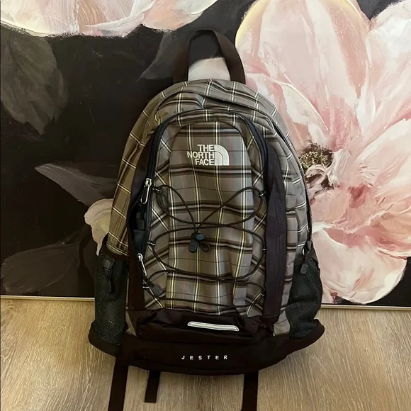 The North Face Jester Plaid Backpack - Brown - Picture 1 of 5